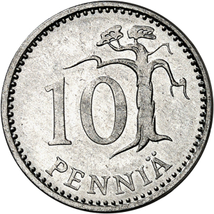 Finnland, Republik: 10 Penniä